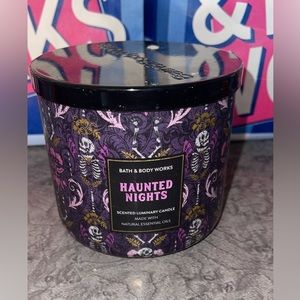 Haunted night Halloween candle